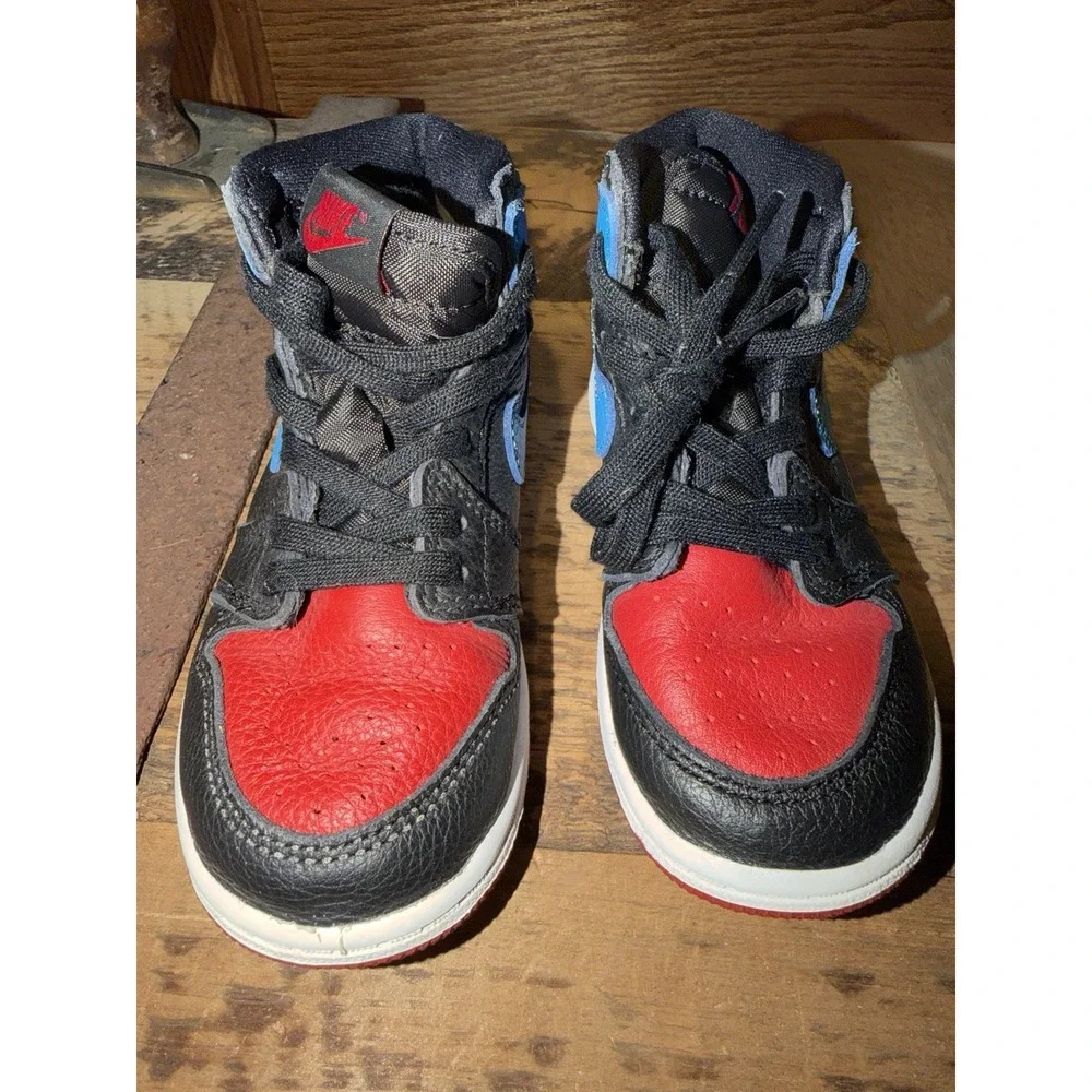 Nike Air Jordan 1 Retro High OG‎ TD UNC to Chicago CU0450-046 Kids Size 9 C